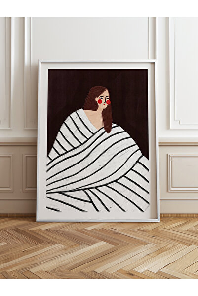 HOMEPACK Tekli Ahşap Çerçeveli Tablo Tek Parça Poster Tablo TK/856