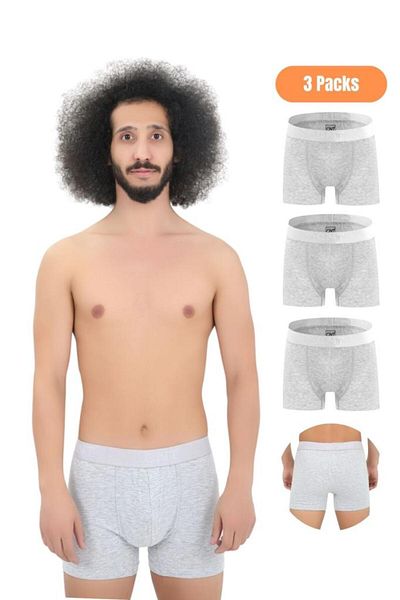 CNT Ανδρικό Boxer 3 τεμαχίων, Ύφασμα 1ης Κατηγορίας, Premium Πακέτο, Special Design. Απλό Lycra Boxer Shorts Προίκα Δώρο