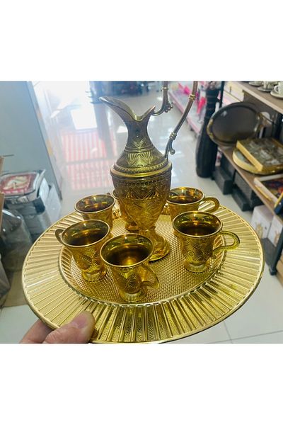 BUSEM Zamzam Set - Zamzam - Ebruli - Gold Color - Full Set