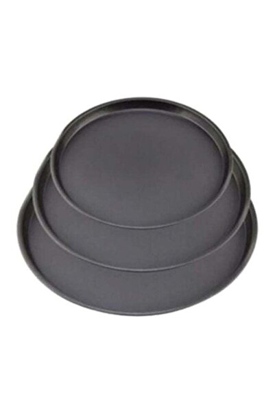 Generic 3-Piece Pizza Pan Set Black 26x28x34cm