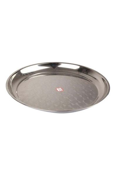 ALMUFARREJ Round Dinner Plate Silver 30centimeter