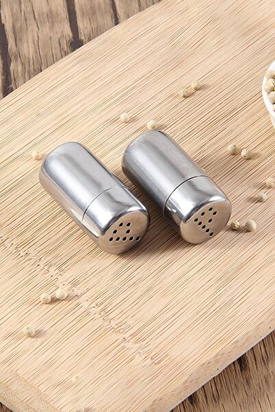 Chavin Small Size Steel Salt Shaker and Pepper Shaker Set - 1 Pair for Home Restaurant Restaurant Cin515