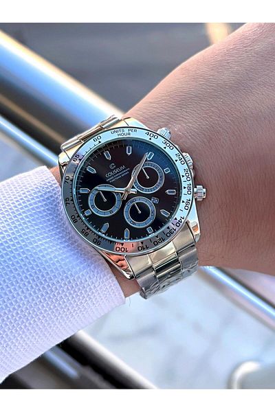 Coliseum Men's Wristwatch - Dial with Steel Band Calendar - Ft.Cls.E8743.S Series