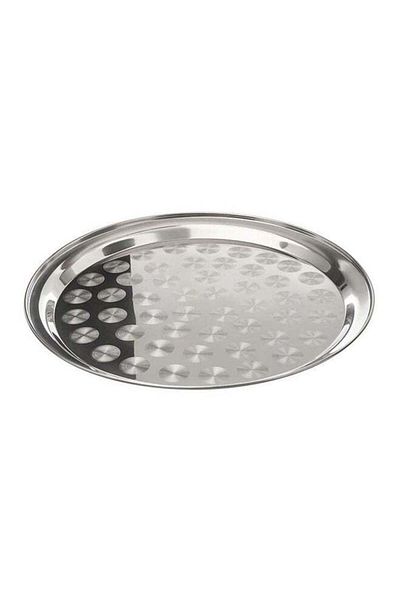 ALMUFARREJ Round Dinner Plate Silver 55 Centimeter