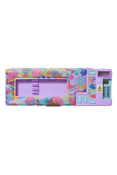 SMIGGLE - مقلمة أوتوماتيكية مع آلة حاسبة