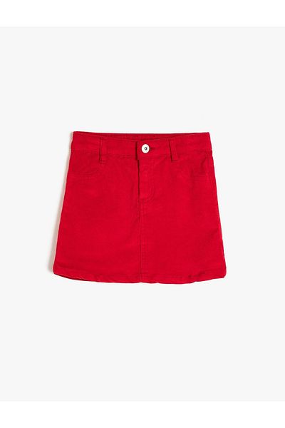vyloo Girl's Short Linen Skirt, April 23 Skirt