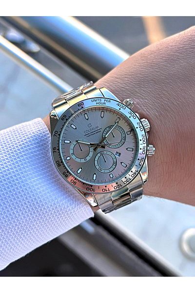 Coliseum Steel Cord Calendar Dial Boxed Series Men's Wristwatch Ft.Cls.E8743.B