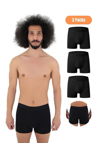 CNT Ανδρικό Boxer 3 τεμαχίων, Ύφασμα 1ης Κατηγορίας, Premium Πακέτο, Special Design. Απλό Lycra Boxer Shorts Προίκα Δώρο
