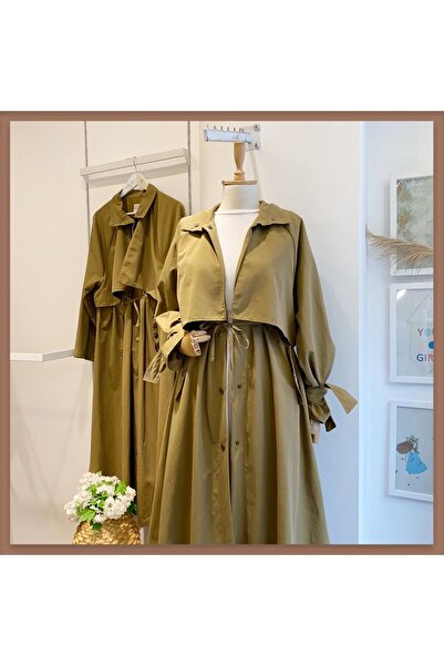 Faya Boutique AÇIK HAKİ YEŞİLİ VİENTO TRENÇKOT