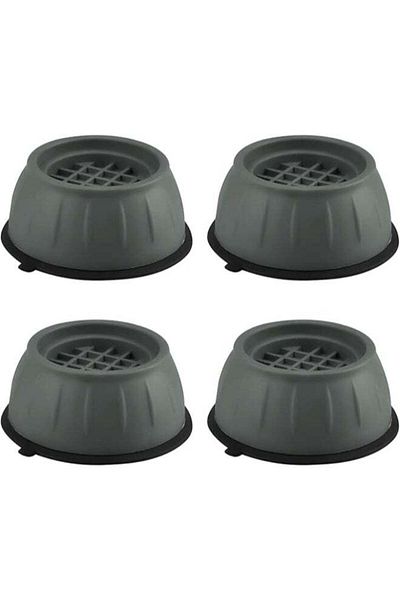 ALMUFARREJ 4-Piece Washing Machine Feet Pads Black 10x10x4cm