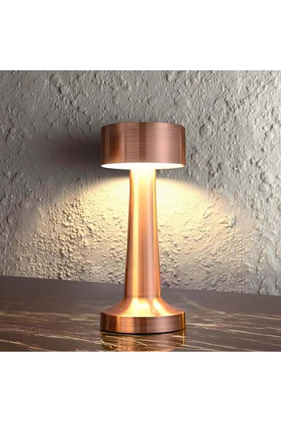 COOYA LED Table Lamp, 22x8cm, 3-levels, 1000mAh, USB Charging, Thick corner Golden, for home, office