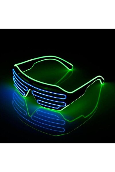 Zigver Led Işıklı Gözlük Parlayan Neon Yanıp Sönen Festival Bar Club Party Gö...