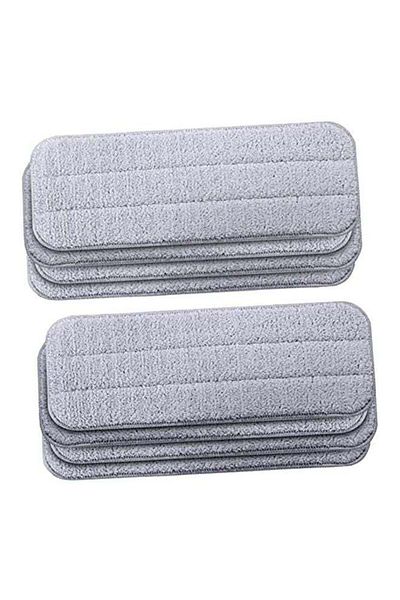 ALMUFARREJ 8-Piece Cloth Head Replacement For Deerma Water Spray Sweeper Grey 35.5x12cm