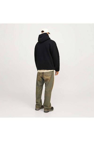 Jack & Jones Ανδρικό φούτερ Frederiksberg μαύρο φλις (12263011-B)