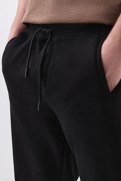 Trendiz Ανδρικό Παντελόνι Basic Sweat με Ελαστικό Μαύρο 2041