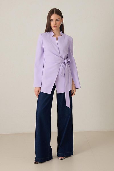 Setre Light Lilac Sleeve Detailed Waist Tie Detailed Jacket
