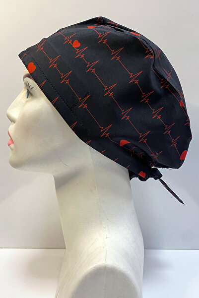 Nosy Lion Ekg Siyah Desenli Cerrahi Bone