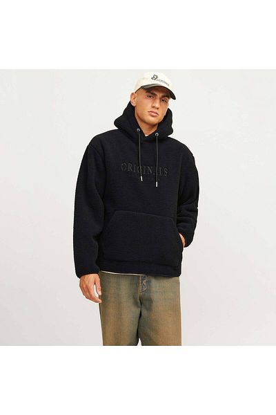 Jack & Jones Ανδρικό φούτερ Frederiksberg μαύρο φλις (12263011-B)