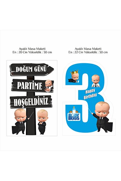 abjad 3 Yaş Patron Bebek Doğum Günü Seti