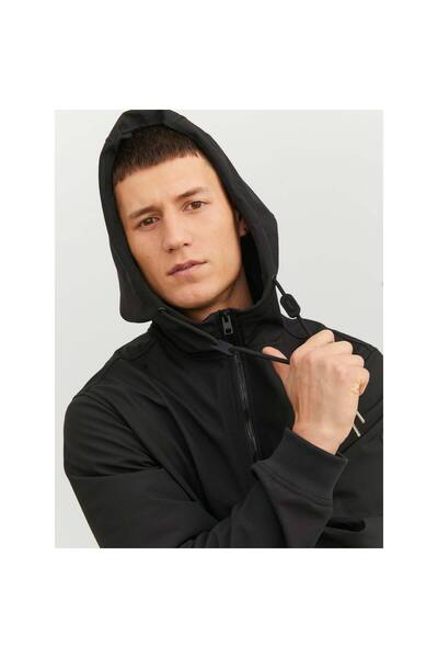 Jack & Jones Ανδρικό μαύρο μπουφάν Basic (12236300-B)