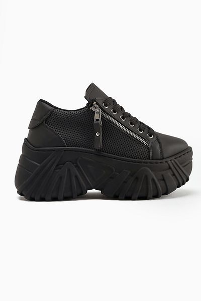 Limoya Pantofi de damă Betty Black cu talpă înaltă, cu fermoar