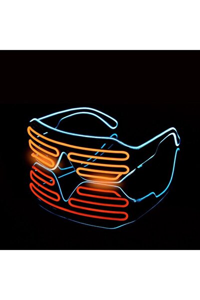 Zigver Led Işıklı Gözlük Parlayan Neon Yanıp Sönen Festival Bar Club Party Gö...