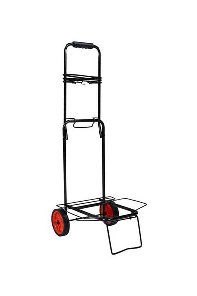 ALMUFARREJ Foldable Luggage Trolley Black/Orange 100kg