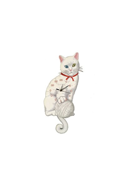 Vivense VAN KEDİSİ DEKORATİF SARKAÇLI DUVAR SAATİ