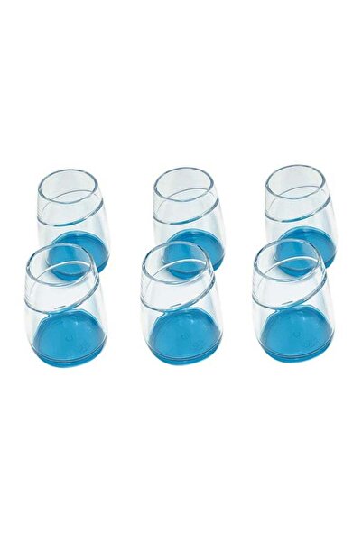 ALMUFARREJ 6-Piece Acrylic Cup Set Clear/Blue 6x350ml