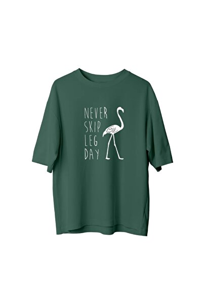 SVART WEAR Tricou unisex Leg Day tricou cu imprimeu supradimensionat