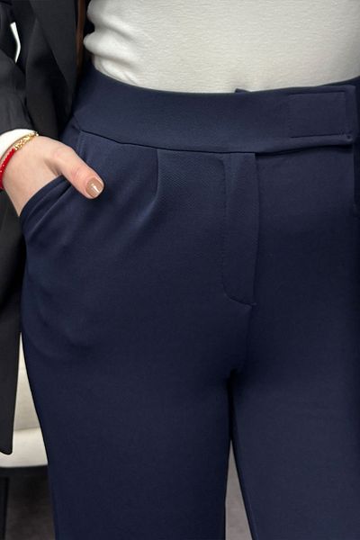 Tesettür Diyarı Women's Lycra Crepe Fabric Velcro Trousers