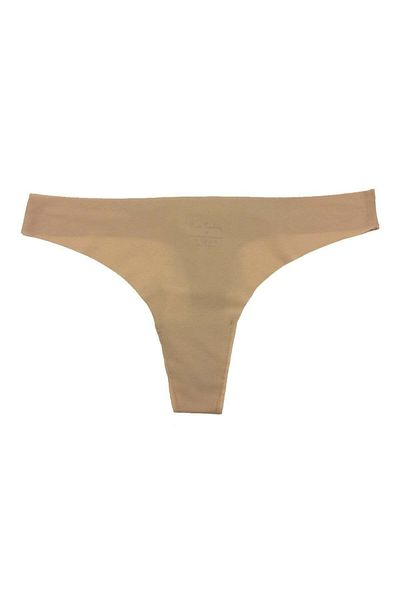 Malinka Soft Cotton Red Non-Feeling Non-Marking Seamless Laser Cut Thong String Panties