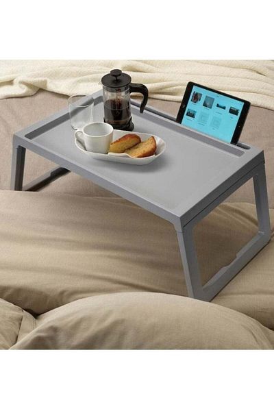 ALMUFARREJ Bed Tray Grey For Multiple Uses
