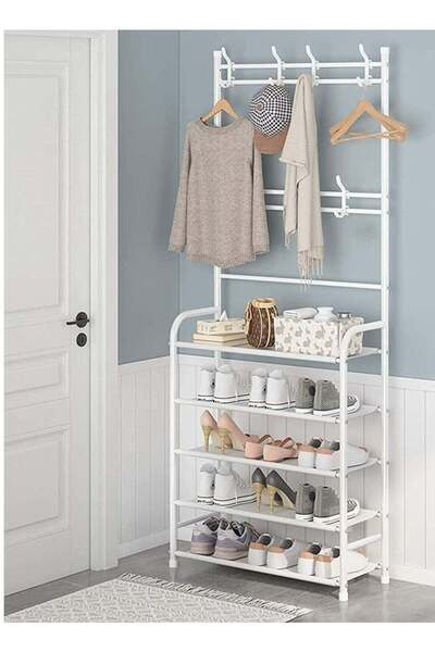 ALMUFARREJ حامل أحذية على شكل شجرة للمدخل، رف منظم لتخزين الأحذية مكون من 5 ط...