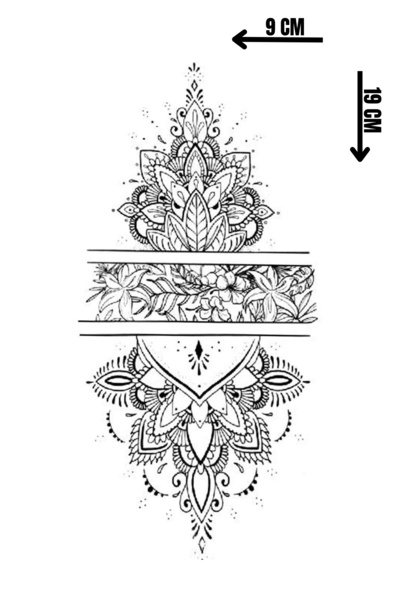 Barly Geçici Çiçek Figürlü Dövme Tattoo