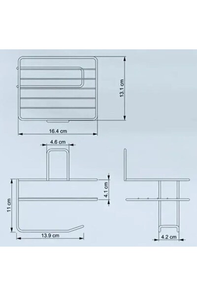 Skygo Kendiliğinden Yapışkanlı Tuvalet Kağıdı Tutacağı ve Yedek Raf - Siyah Modern Metal Tasarım