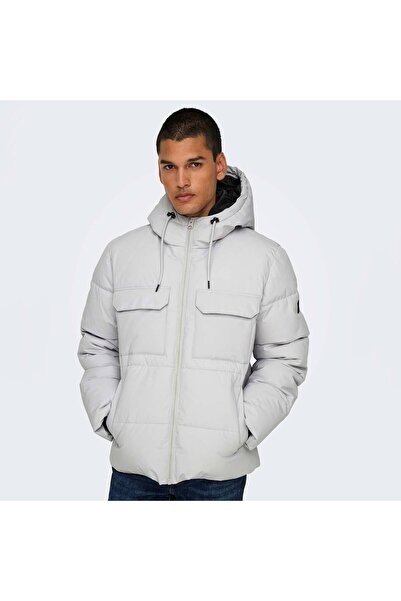 Only & Sons Elijah Men's Gray Coat ( 22029661 -Vbu)