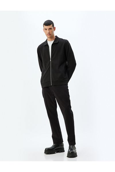 Koton Βαμβακερό παντελόνι Chino - Gabardine με λεπτομέρειες τσέπης και κουμπιά