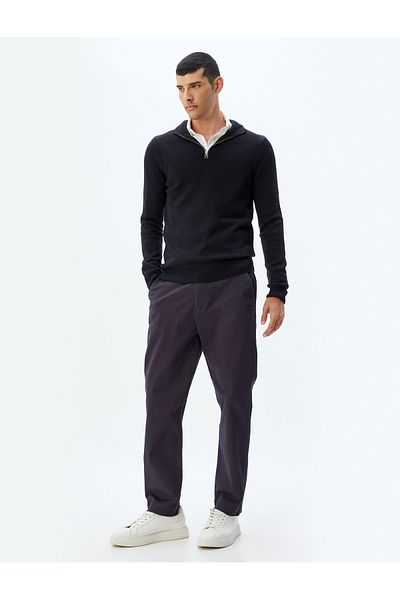 Koton Gabardine-Taschen-Chinohose – geknöpfte Baumwolle