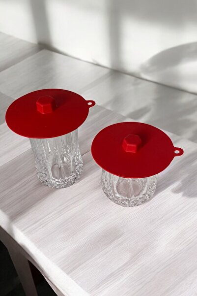 Dore Voir 2-Piece Glass Top Silicone Cover - Red Color