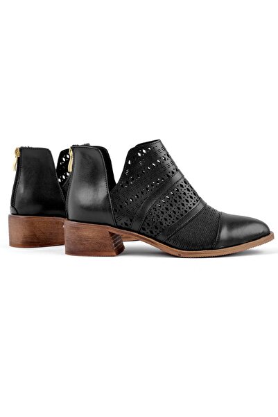 Lal Shoes & Bags Gwen Kadın Yazlık Delikli Bot-siyah