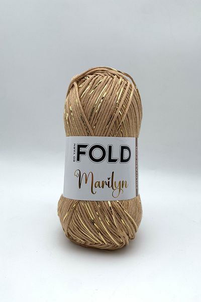 FOLD Marilyn Gold 3430 Λαμπερό Νήμα Πλεξίματος 100 γραμμάρια 165 μέτρα