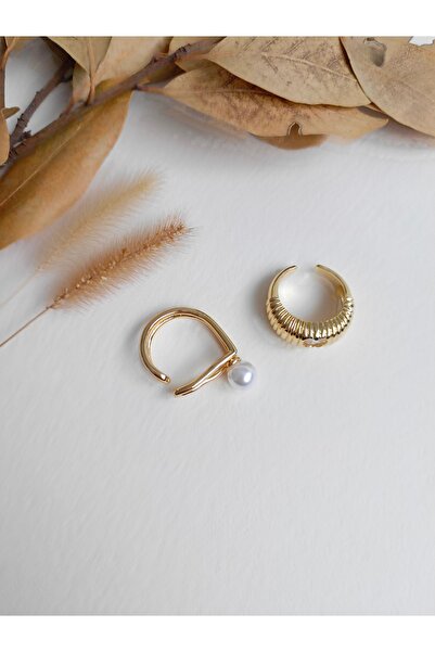 Store Çelik Gold Yüzük Seti