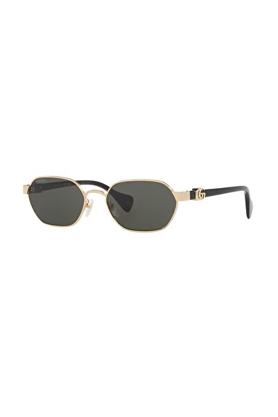 Gucci GG 1593S 001 56 Unisex Geometrik Gold Metal Güneş Gözlüğü