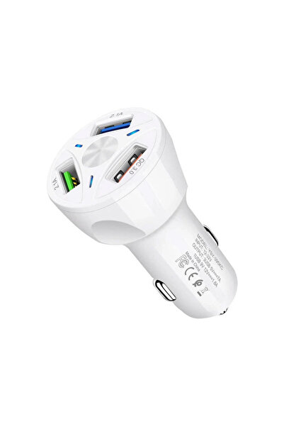 Powermaster Te-091 3lü Usb Çakmaklık Power 3.0 Hızlı Araç Şarj Cihazı