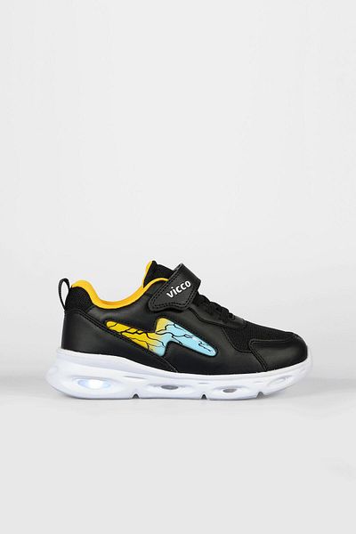 Vicco Fash Lighted Boy's Black Sneakers