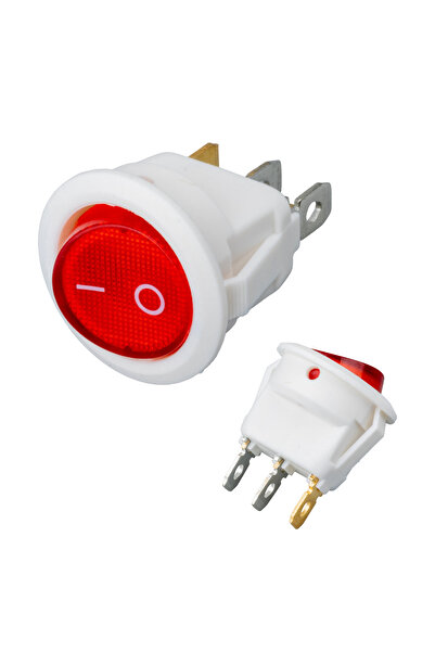 Powermaster Ic-131B Round Illuminated Switch On-Off 3P White