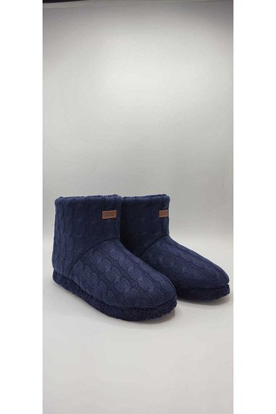 fluffy Ανδρικά παπούτσια για το σπίτι - Πλεκτά, Fleece, Λούτρινο εσωτερικό, Χοντρή και Αντιολισθητική Σόλα