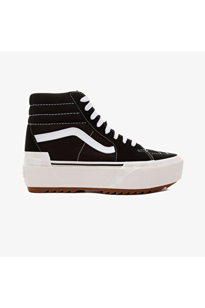 Vans حذاء رياضي نسائي أسود من Ua Sk8-Hi Stacked