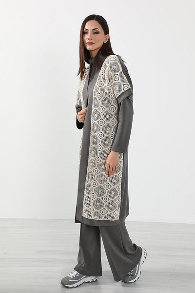 Aisha's Design Short Sleeve Lace Kimono Tunic - Sw-16